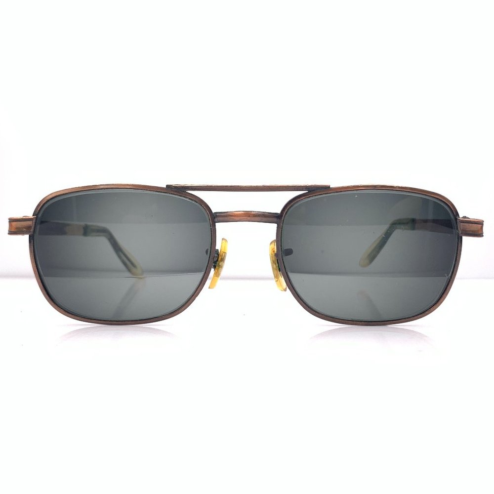 Vintage Victory Brown Metal Aviator Sunglasses Frames RX